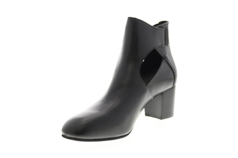 Earth Inc. Corinth Womens Black Leather Zipper Ankle & Booties Boots