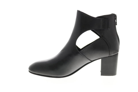 Earth Inc. Corinth Womens Black Leather Zipper Ankle & Booties Boots