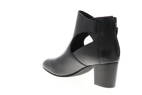 Earth Inc. Corinth Womens Black Leather Zipper Ankle & Booties Boots