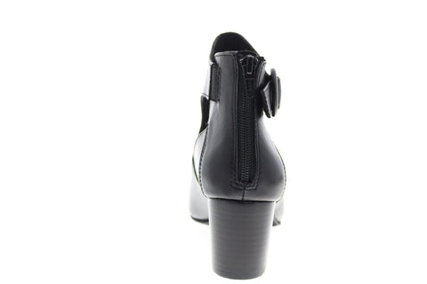 Earth Inc. Corinth Womens Black Leather Zipper Ankle & Booties Boots