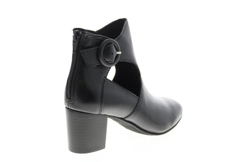 Earth Inc. Corinth Womens Black Leather Zipper Ankle & Booties Boots