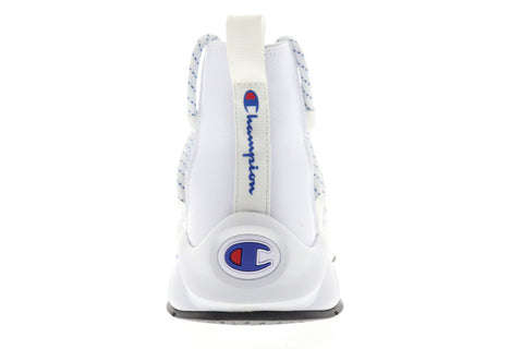 Champion Rally Hype Mid Mens White Textile Athletic Slip On Training Shoes