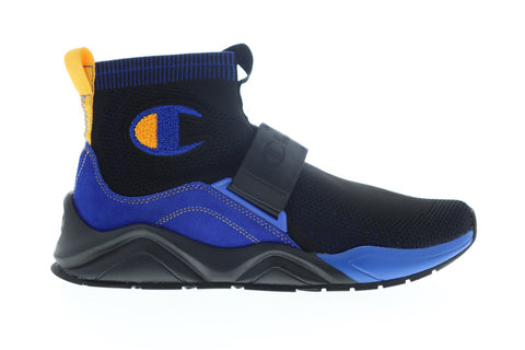 Champion Rally Lockdown CP100239M Mens Black Mesh Strap High Top Sneakers Shoes