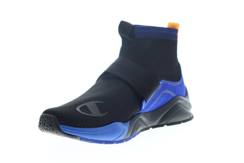 Champion Rally Lockdown CP100239M Mens Black Mesh Strap High Top Sneakers Shoes