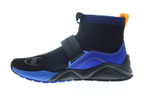 Champion Rally Lockdown CP100239M Mens Black Mesh Strap High Top Sneakers Shoes