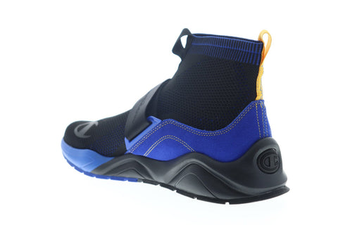 Champion Rally Lockdown CP100239M Mens Black Mesh Strap High Top Sneakers Shoes