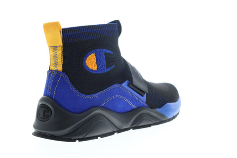 Champion Rally Lockdown CP100239M Mens Black Mesh Strap High Top Sneakers Shoes