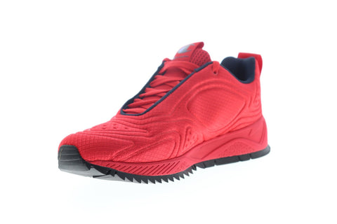 Champion Flex 19 CP100250M Mens Red Suede Lace Up Low Top Sneakers Shoes