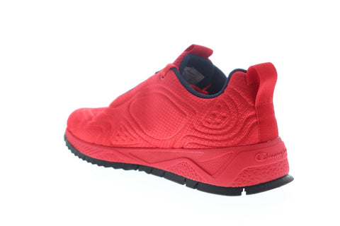 Champion Flex 19 CP100250M Mens Red Suede Lace Up Low Top Sneakers Shoes