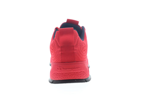 Champion Flex 19 CP100250M Mens Red Suede Lace Up Low Top Sneakers Shoes