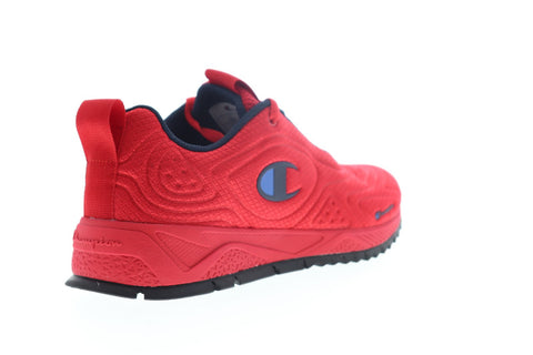 Champion Flex 19 CP100250M Mens Red Suede Lace Up Low Top Sneakers Shoes