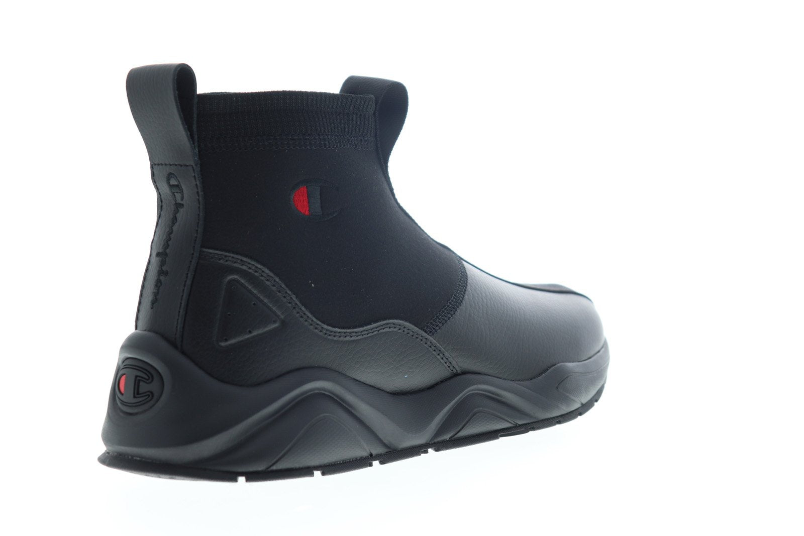 Champion Rally LTM CP100255M Mens Black Leather Slip On 