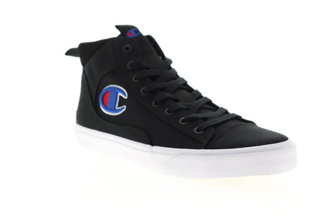 Champion Fringe HI CP100548M Mens Black Canvas Lace Up High Top Sneakers Shoes