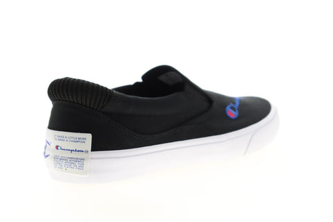 Champion Fringe Slip On CP100557M Mens Black Canvas Slip On Sneakers Shoes