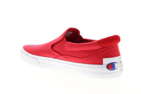 Champion Fringe Slip On CP100558M Mens Red Canvas Slip On Sneakers Shoes