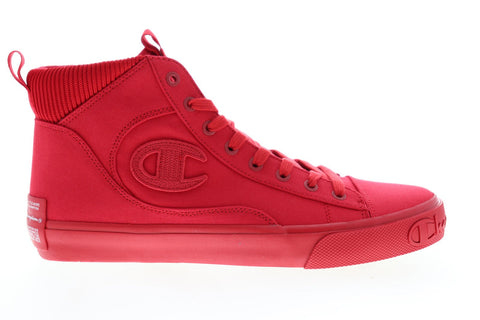 Champion Metro HI CP100562M Mens Red Canvas Lace Up High Top Sneakers Shoes
