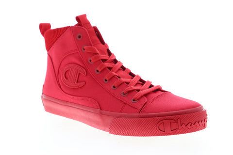 Champion Metro HI CP100562M Mens Red Canvas Lace Up High Top Sneakers Shoes