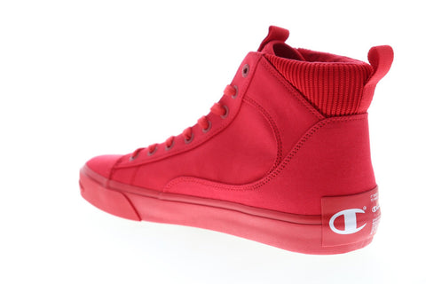 Champion Metro HI CP100562M Mens Red Canvas Lace Up High Top Sneakers Shoes