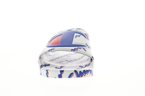 Champion IPO Mega Script CP100570M Mens White Synthetic Slides Sandals Shoes