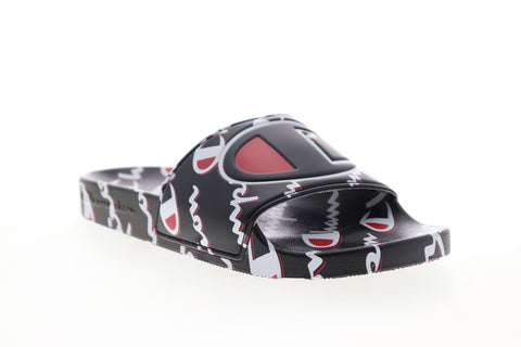 Champion IPO Mega Script CP100571M Mens Black Slip On Slides  display picture 2