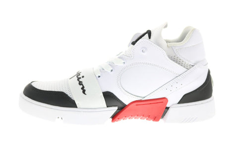 Champion Hype Cup Mid CP100888M Mens White Leather Lifestyle Sneakers Shoes