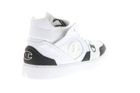 Champion Hype Cup Mid CP100888M Mens White Leather Lifestyle Sneakers Shoes