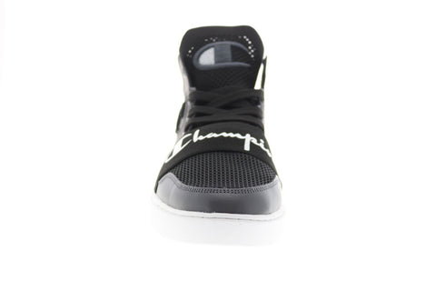Champion Hype Cup Mid CP100889M Mens Black Leather Lifestyle Sneakers Shoes