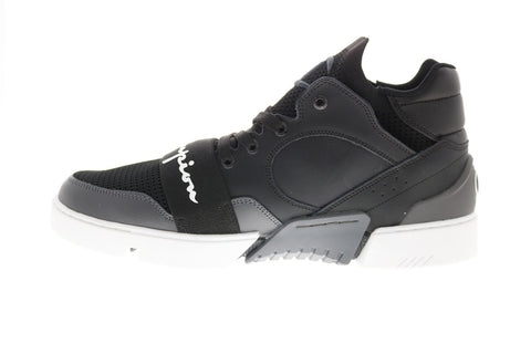 Champion Hype Cup Mid CP100889M Mens Black Leather Lifestyle Sneakers Shoes