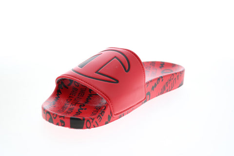 Champion IPO IT CP100920M Mens Red Synthetic Slip On Slides Sandals Shoes