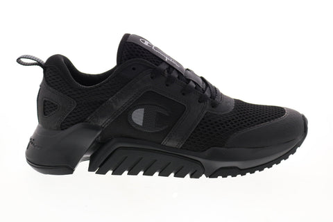 Champion D1 Lite CP101112M Mens Black Mesh Slip On Lifestyle Sneakers Shoes