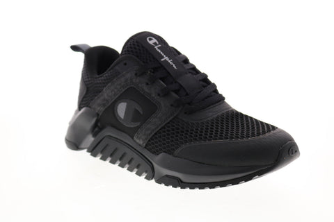 Champion D1 Lite CP101112M Mens Black Mesh Slip On Lifestyle Sneakers Shoes