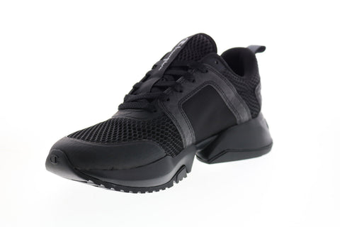 Champion D1 Lite CP101112M Mens Black Mesh Slip On Lifestyle Sneakers Shoes