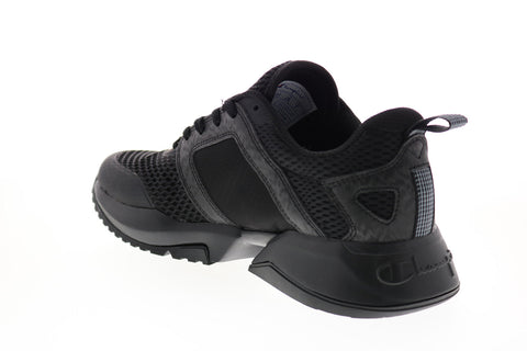 Champion D1 Lite CP101112M Mens Black Mesh Slip On Lifestyle Sneakers Shoes