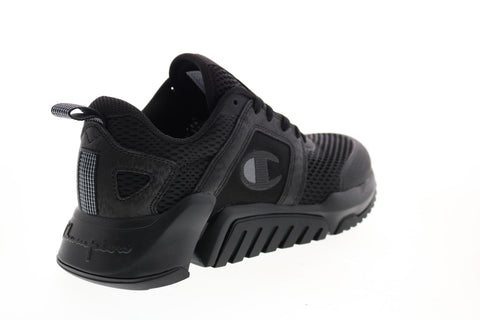 Champion D1 Lite CP101112M Mens Black Mesh Slip On Lifestyle Sneakers Shoes