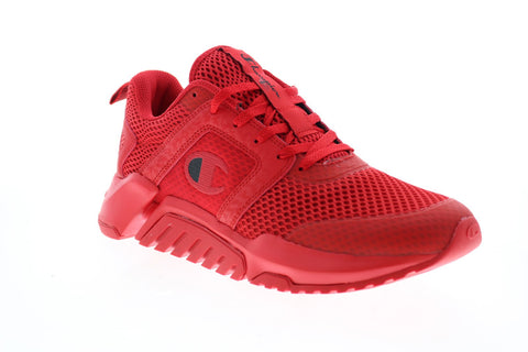 Champion D1 Lite CP101114M Mens Red Mesh Slip On Lifestyle Sneakers Shoes