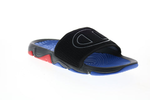 Champion Hyper Catch CP101124M Mens Black Canvas Slides Sandals Shoes