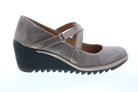 Comfortiva Alice Maryjane Wedge CT0008508 Womens Gray Mary Jane Flats Shoes
