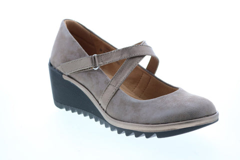 Comfortiva Alice Maryjane Wedge CT0008508 Womens Gray Mary Jane Flats Shoes