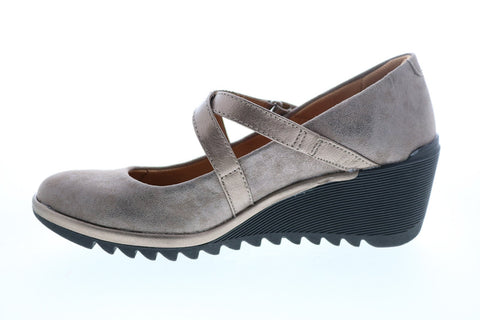 Comfortiva Alice Maryjane Wedge CT0008508 Womens Gray Mary Jane Flats Shoes