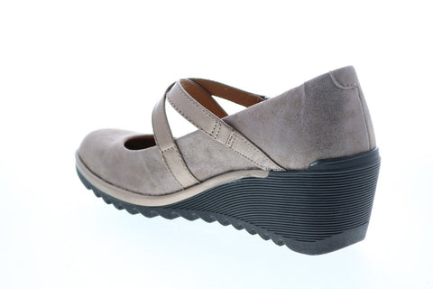 Comfortiva Alice Maryjane Wedge CT0008508 Womens Gray Mary Jane Flats Shoes