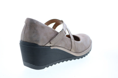Comfortiva Alice Maryjane Wedge CT0008508 Womens Gray Mary Jane Flats Shoes