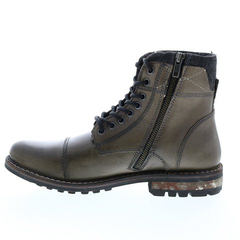 Crevo Camden CV1217-020 Mens Gray Leather Casual Dress Boots
