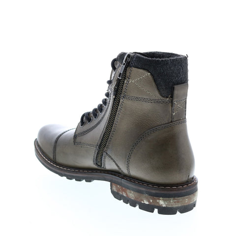 Crevo Camden CV1217-020 Mens Gray Leather Casual Dress Boots