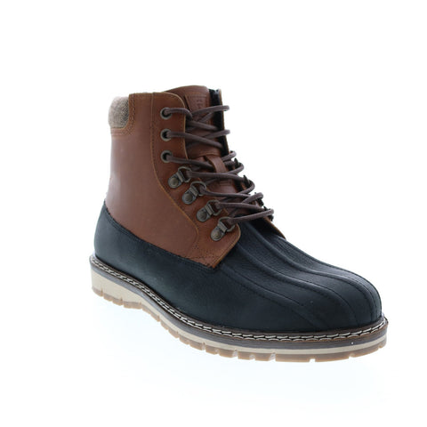 Crevo Kannard CV1666-225 Mens Black Leather Casual Dress Boots