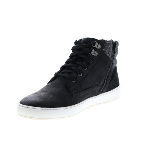 Crevo Rowan CV1849-001 Mens Black Leather Lifestyle Sneakers Shoes
