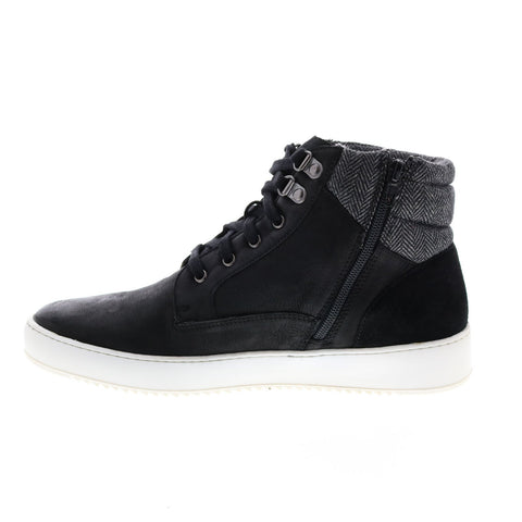 Crevo Rowan CV1849-001 Mens Black Leather Lifestyle Sneakers Shoes