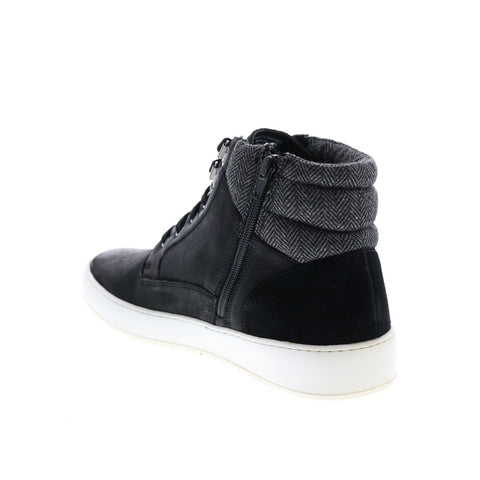 Crevo Rowan CV1849-001 Mens Black Leather Lifestyle Sneakers Shoes