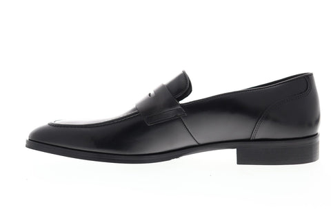 Bruno Magli Cassiano Mens Black Leather Dress Slip On Loafers