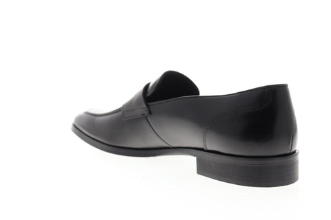Bruno Magli Cassiano Mens Black Leather Dress Slip On Loafers