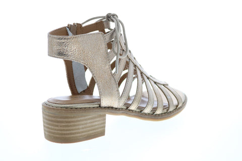 Comfortiva Blossom Womens Gold Leather Gladiator Sandals Shoes